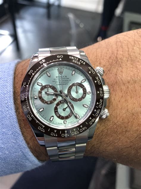 rolex cosmograph daytona ice blue dial platinum watch price|rolex cosmograph daytona 116506 series.